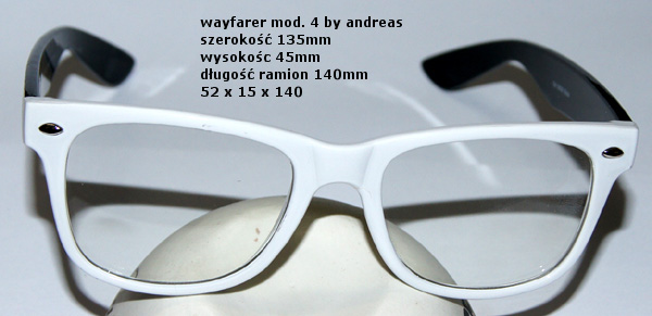 Wayfarer white-black style mod. 4