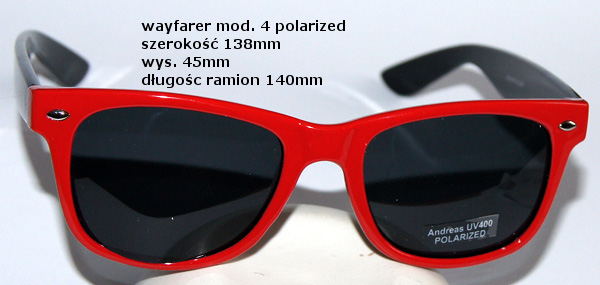 Wayfarer red-black mod. 4 polarized